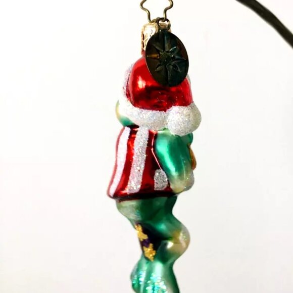 NEW Authentic Christopher Radko Cute FROG POND THUMPERS Hand Made Glass Ornament - Picture 6 of 7